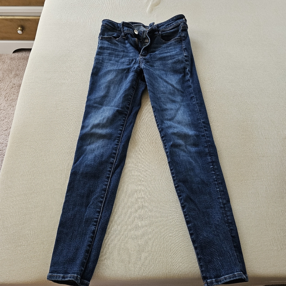 American Eagle Outfitters Deep Blue Skinny Jeans